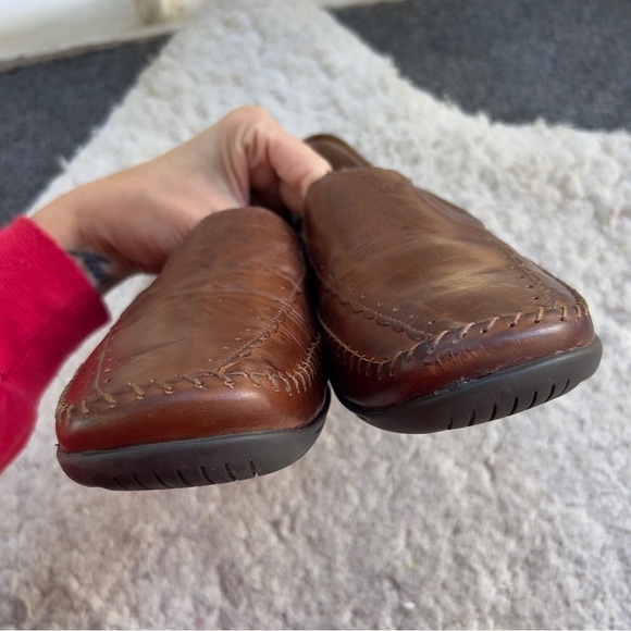 Walking Cradles Elite Brown Leather Slip On ELITE TIPPY Square Toed Loafers - Picture 7 of 14